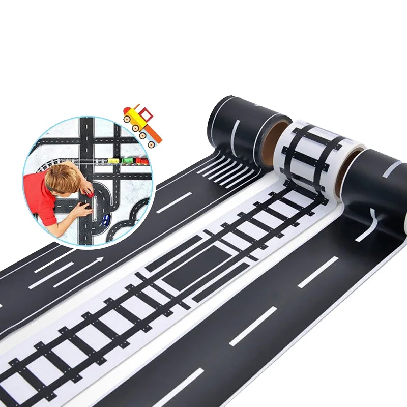 48mmX5m Traffic Road Track Scene Paper Tape Sticker Adhesive Masking Paper Label Road For Toy Car Play Railway Road Tape Toys
48mmX5m Traffic Road Track Scene Paper Tape Sticker Adhesive Masking Paper Label Road For Toy Car Play Railway Road Tape Toys