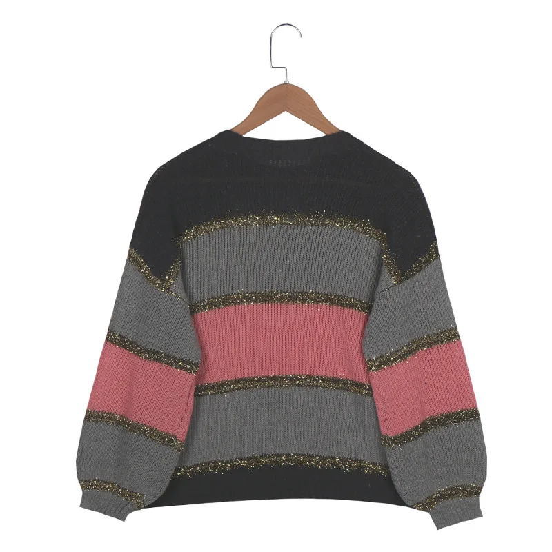 Autumn Winter Stitching Color Sweater Simple O-neck Full Loose Long Sweater Casual Temperament Ladies Commuter Fashion Pullover
Autumn Winter Stitching Color Sweater Simple O-neck Full Loose Long Sweater Casual Temperament Ladies Commuter Fashion Pullover
