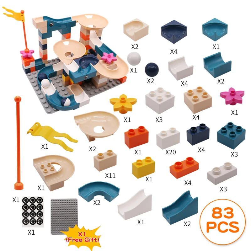 83 332PCS Big Size Building Blocks Colorful Macaron Marble Race Run Maze Ball Track Blocks DIY Bricks Funnel Slide Toys Gifts 
83 332PCS Big Size Building Blocks Colorful Macaron Marble Race Run Maze Ball Track Blocks DIY Bricks Funnel Slide Toys Gifts