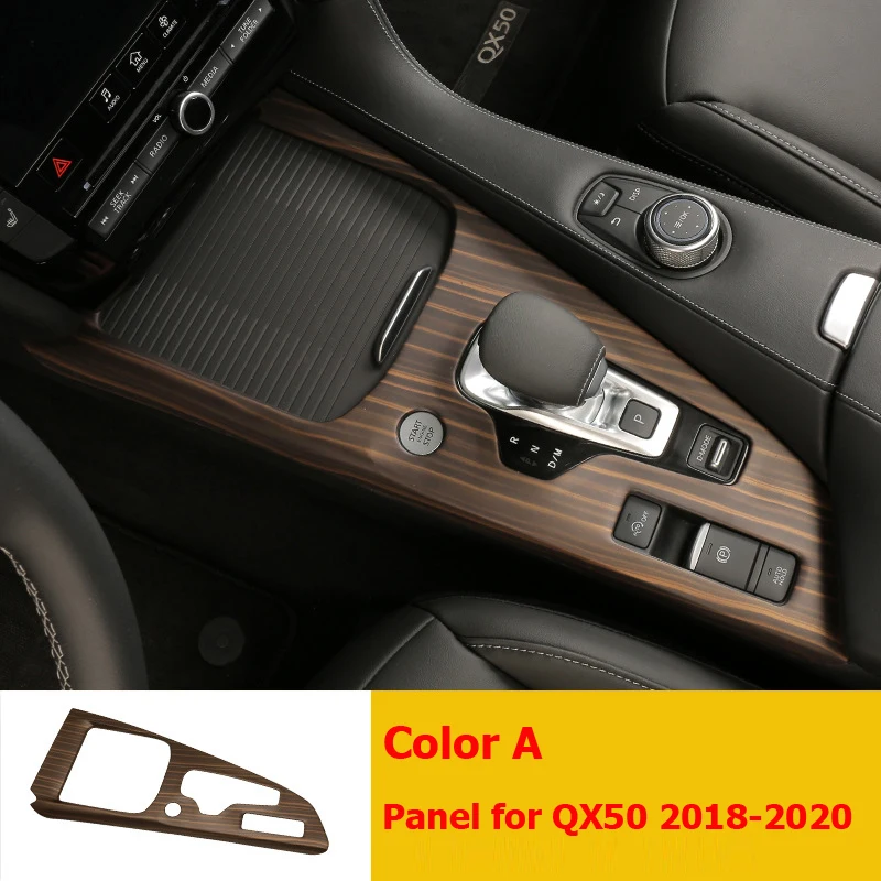 For Infiniti QX50 2018 2019 2020 Car Stickers Center Console Decorative Frame Protective Panel Gear Shift Box Panels Trim Cover 
For Infiniti QX50 2018 2019 2020 Car Stickers Center Console Decorative Frame Protective Panel Gear Shift Box Panels Trim Cover