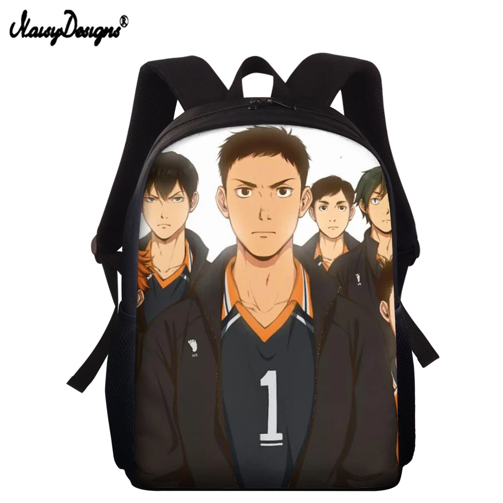 

NOISYDESIGNS Volleyball Boy Anime Print Polyester School Bags for Teenage Girl Boy Student Carry on Bags Casual Backpack Mochila