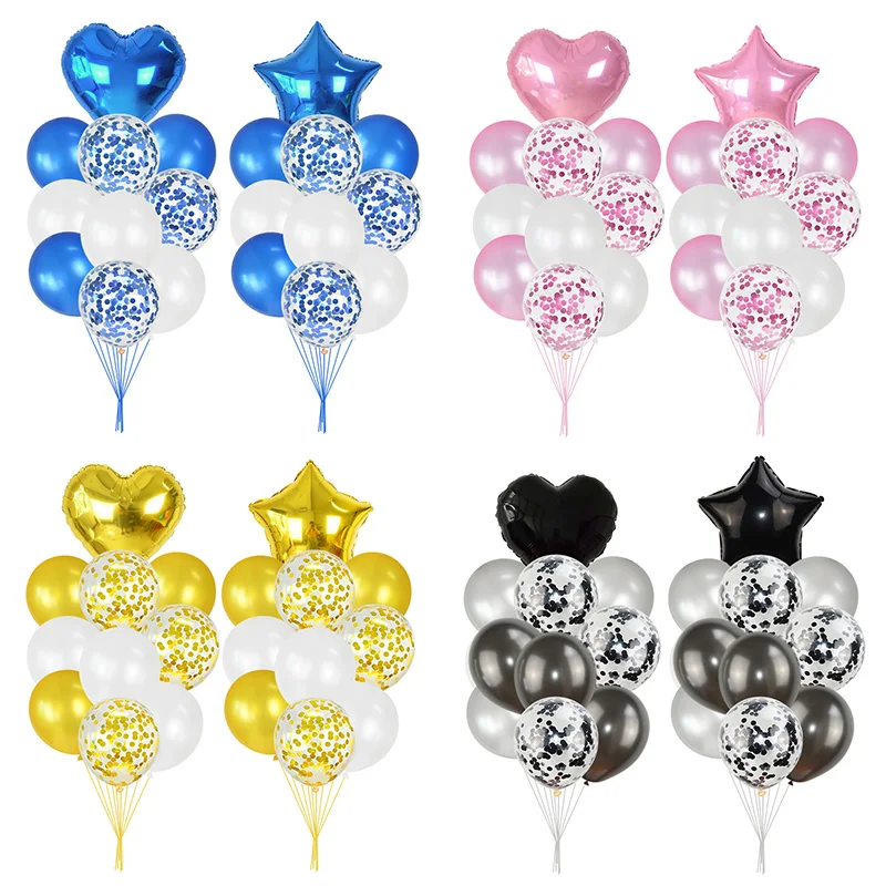 10pcs Rose Gold Silver Balloons Star Heart Foil Ballon Mix Confetti Latex Globos for Birthday Wedding Christmas Party Decoration
10pcs Rose Gold Silver Balloons Star Heart Foil Ballon Mix Confetti Latex Globos for Birthday Wedding Christmas Party Decoration