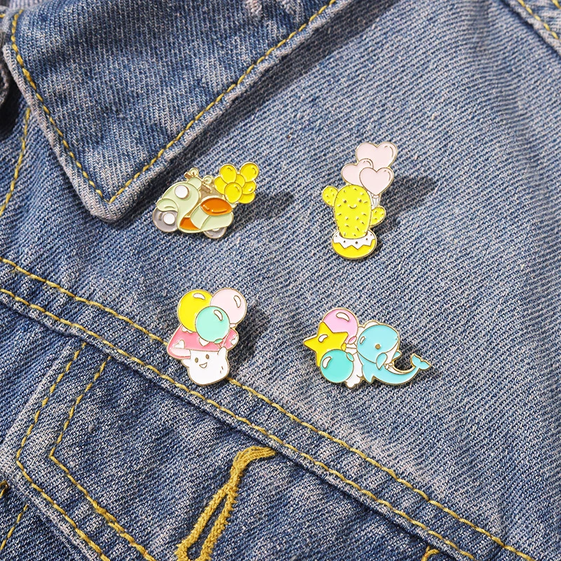 Cartoon Animal Series Brooch Creative Colorful Balloons Cactus Dolphin Pin Denim Jacket Pin Badge Jewelry Gift For Friends
Cartoon Animal Series Brooch Creative Colorful Balloons Cactus Dolphin Pin Denim Jacket Pin Badge Jewelry Gift For Friends