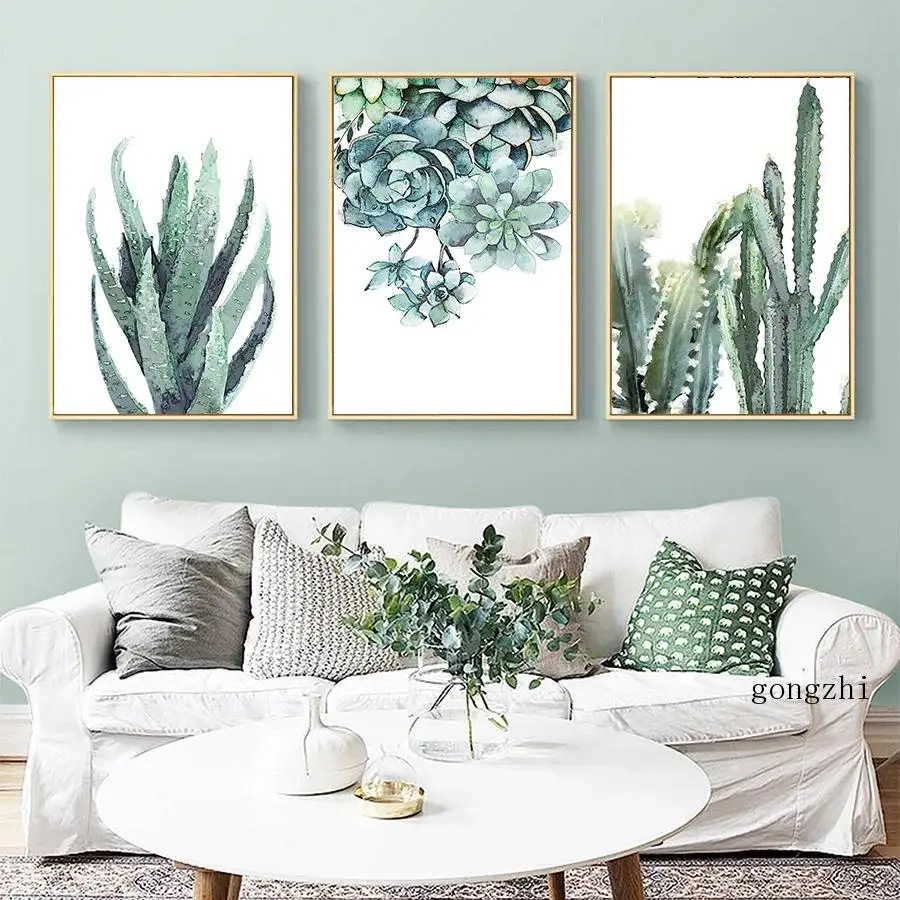Watercolor Succulents Cactus Aloe Poster Abstract Plants Leaf Canvas Painting and Prints Wall Art Pictures for Living Room Decor
Watercolor Succulents Cactus Aloe Poster Abstract Plants Leaf Canvas Painting and Prints Wall Art Pictures for Living Room Decor