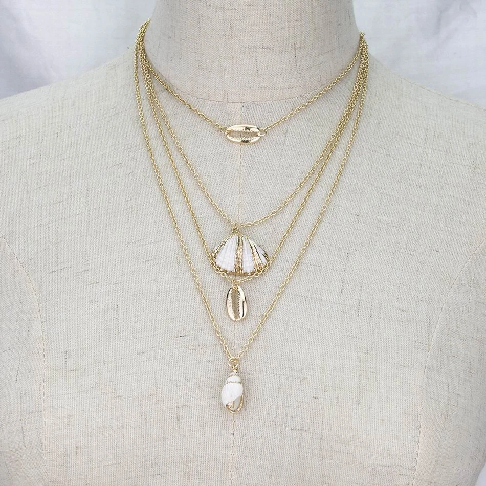 Boho Shell Chain Necklace For Women Golden Layered Vintage Simple Conch Horn Tassel Long Pendant Choker Necklace Female Jewelry
Boho Shell Chain Necklace For Women Golden Layered Vintage Simple Conch Horn Tassel Long Pendant Choker Necklace Female Jewelry