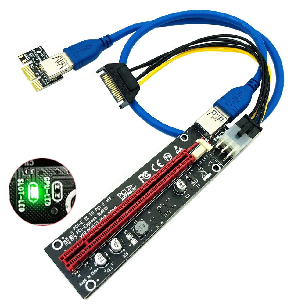 Riser 00103S PCIe 1x до 16x Экспресс Райзер карта графический PCI-E Райзер удлинитель 60 см USB 3,0 кабель SATA до 6 контактов питания для майнинга BTC
Riser 00103S PCIe 1x до 16x Экспресс Райзер карта графический PCI-E Райзер удлинитель 60 см USB 3,0 кабель SATA до 6 контактов питания для майнинга BTC
