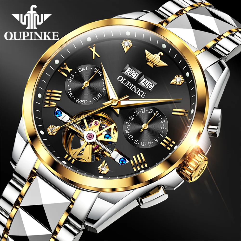 Swiss OUPINKE Top Brand Mechanical Wristwatch Luxury Sapphire Glass Automatic Watch Stainless Steel Waterproof 50M Watches Men
Swiss OUPINKE Top Brand Mechanical Wristwatch Luxury Sapphire Glass Automatic Watch Stainless Steel Waterproof 50M Watches Men