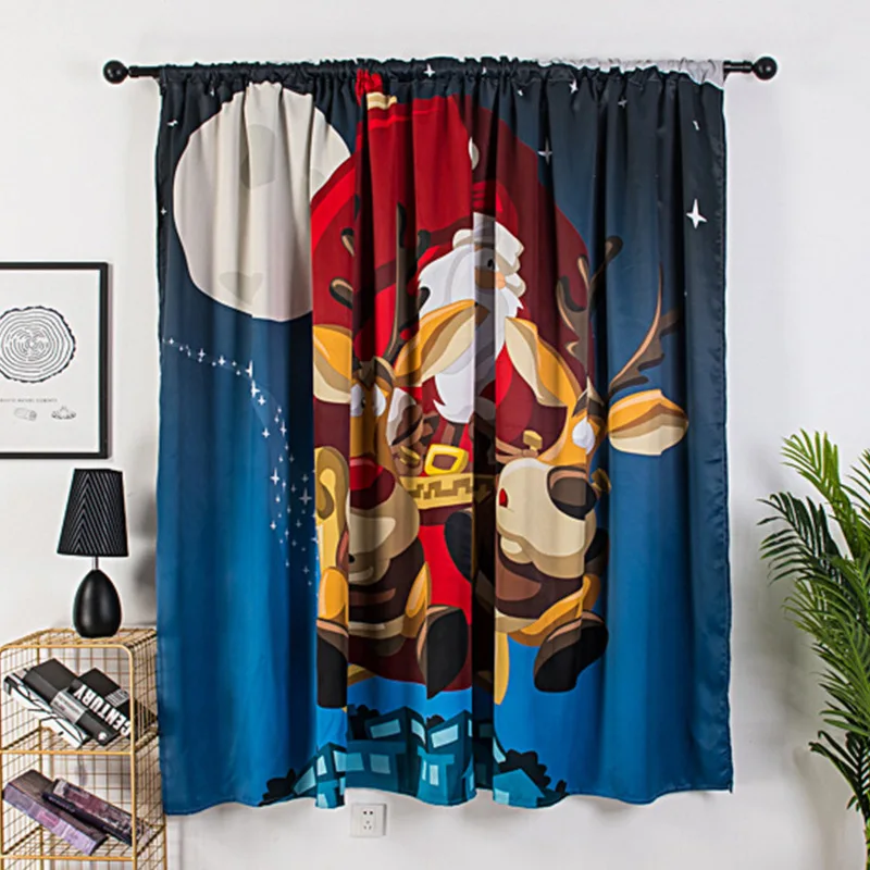 Elk Santa Claus Digital Printing Finished Curtain Shading Bedroom Balcony Shading Printing Curtain Simplicity And Fashion
Elk Santa Claus Digital Printing Finished Curtain Shading Bedroom Balcony Shading Printing Curtain Simplicity And Fashion