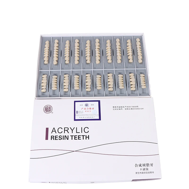 5 наборов/коробка стоматологические синтетические полимерные зубы |