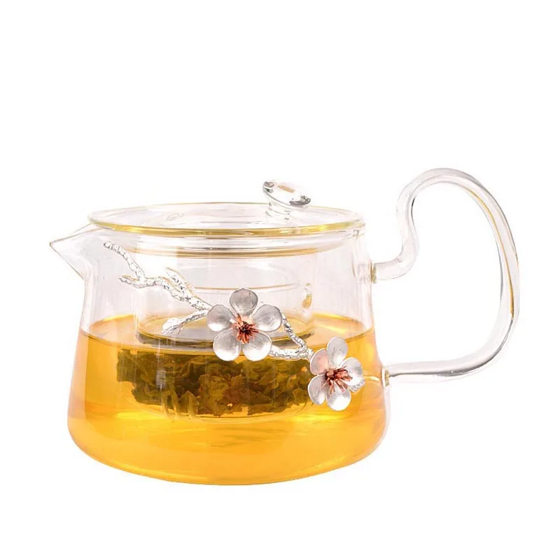 Creative Transparent High Borosilicate Glass Flower Teapot Handmade Tin Plum Flower Teapot Heat Resistant Kung Fu Tea Set Kettle
Creative Transparent High Borosilicate Glass Flower Teapot Handmade Tin Plum Flower Teapot Heat Resistant Kung Fu Tea Set Kettle