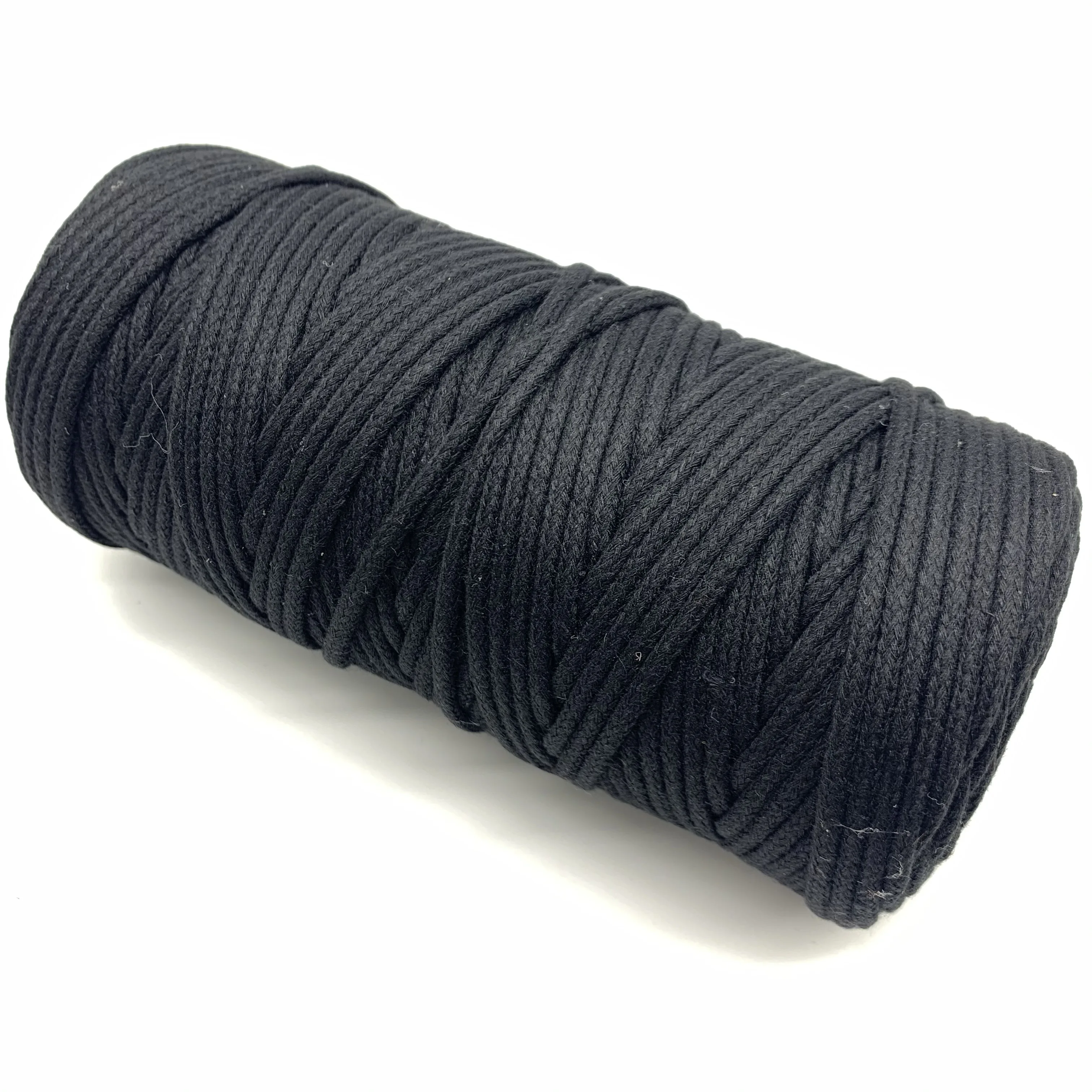 5 ярдов 4 мм 100% хлопковый шнур Плетеный витой веревка для украшения ручной работы