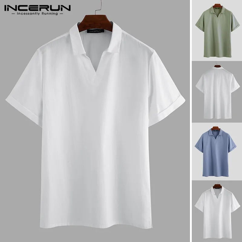 Solid Color Casual Shirt Men Lapel Loose Tops Street Cotton Camisa Breathable Summer Short Sleeve Brand Shirts Men 2021 INCERUN
Solid Color Casual Shirt Men Lapel Loose Tops Street Cotton Camisa Breathable Summer Short Sleeve Brand Shirts Men 2021 INCERUN