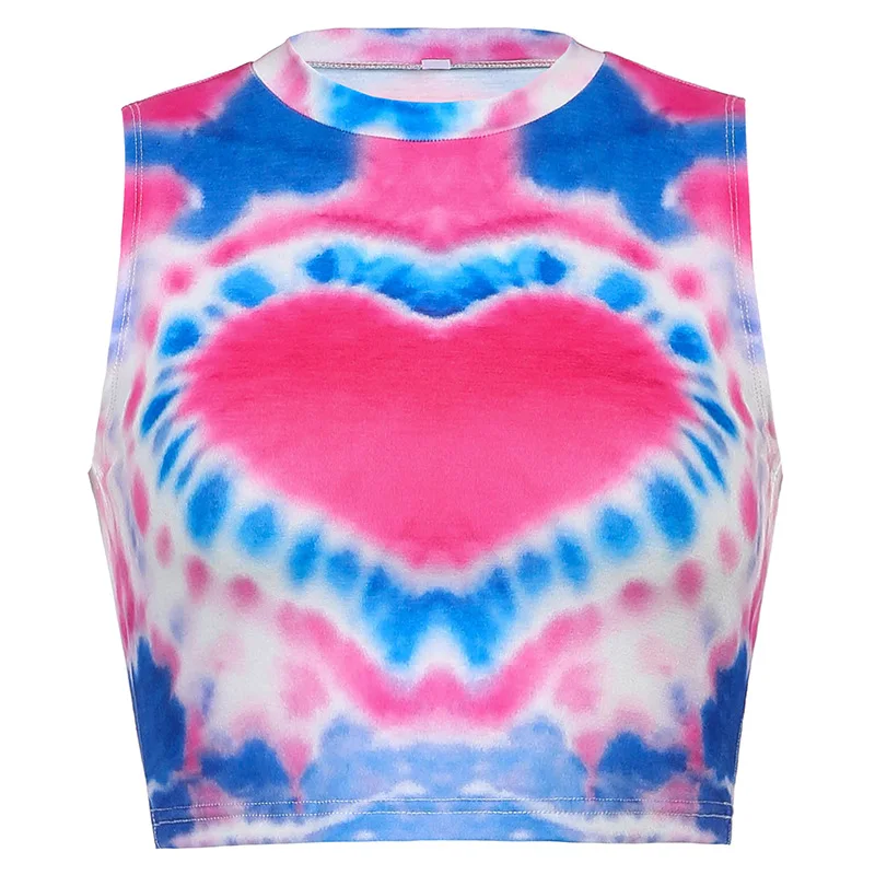 2000s Aesthetic T Shirt Y2K Tie Dye Print Tops For Women Summer 2021 Heart Pattern Cute Graphic Tees Sleeveless Sexy Tank Top
2000s Aesthetic T Shirt Y2K Tie Dye Print Tops For Women Summer 2021 Heart Pattern Cute Graphic Tees Sleeveless Sexy Tank Top