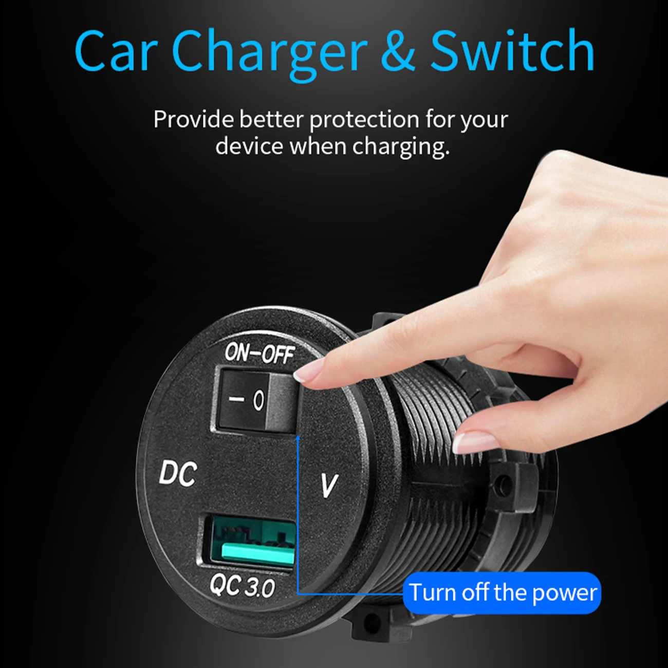 QC 3.0 18W USB Charger Quick Charger Motorcycle Auto USB Charger Socket LED Display with Switch Caps for Truck Boat Auto ATV
QC 3.0 18W USB Charger Quick Charger Motorcycle Auto USB Charger Socket LED Display with Switch Caps for Truck Boat Auto ATV