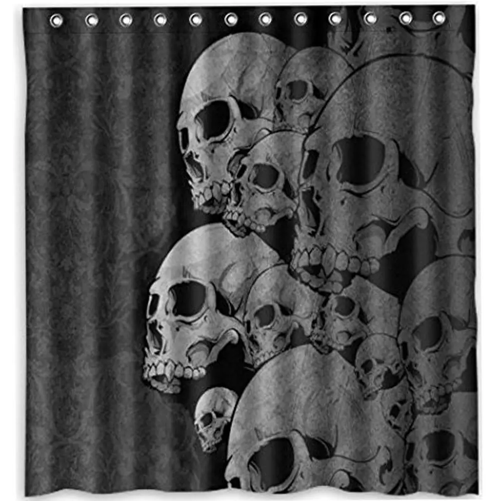 Водонепроницаемая душевая занавеска с черепом для дома и ванной комнаты 
Водонепроницаемая душевая занавеска с черепом для дома и ванной комнаты
