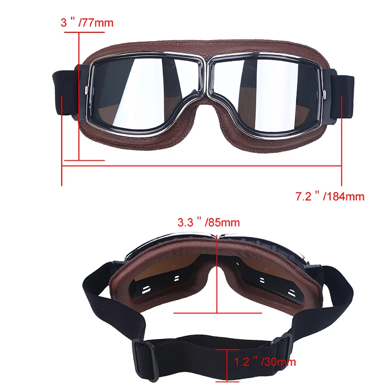 POSSBAY Motorcycle Glasses PU Leather Motocross Googles Vintage Cruiser Pilot Glasses Motorcycle Cycling Eyewear
POSSBAY Motorcycle Glasses PU Leather Motocross Googles Vintage Cruiser Pilot Glasses Motorcycle Cycling Eyewear