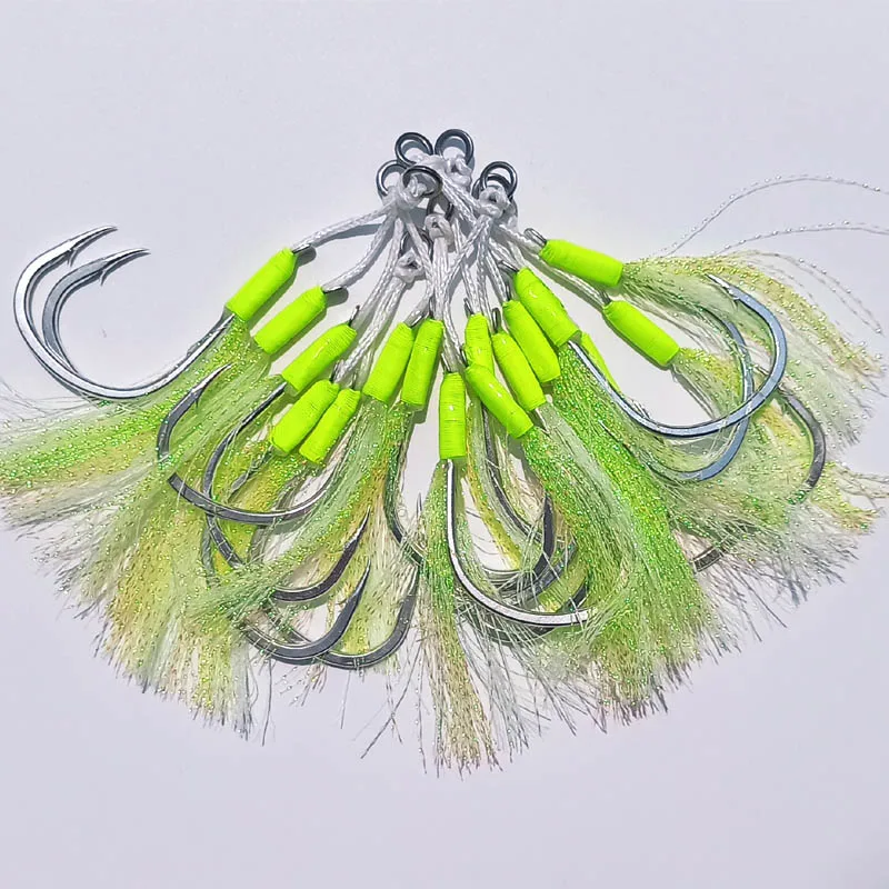 1/0 2/0 3/0 4/0 5/0 светящаяся Люминесцентная медленная Зажимная силиконовая юбка с вспомогательным крючком Вибрационный крючок для морской рыбал...
1/0 2/0 3/0 4/0 5/0 светящаяся Люминесцентная медленная Зажимная силиконовая юбка с вспомогательным крючком Вибрационный крючок для морской рыбал...