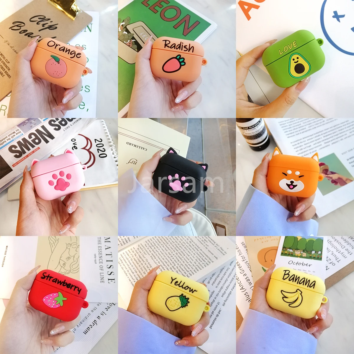 Cartoon cute Fruits For AirPods Pro Case Silicone Wireless Headphone Case Earphone For Airpods 3 pro Case Cover accessories Prot
Cartoon cute Fruits For AirPods Pro Case Silicone Wireless Headphone Case Earphone For Airpods 3 pro Case Cover accessories Prot