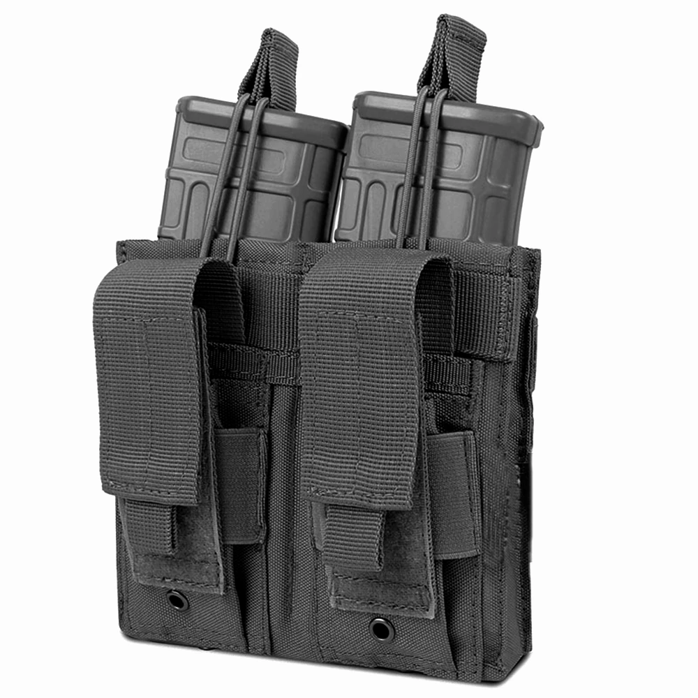 Тактический чехол для журнала с двойной винтовкой Molle M4 M14 M16 AK AR 15 Airsoft Shotgun Mag Pouch