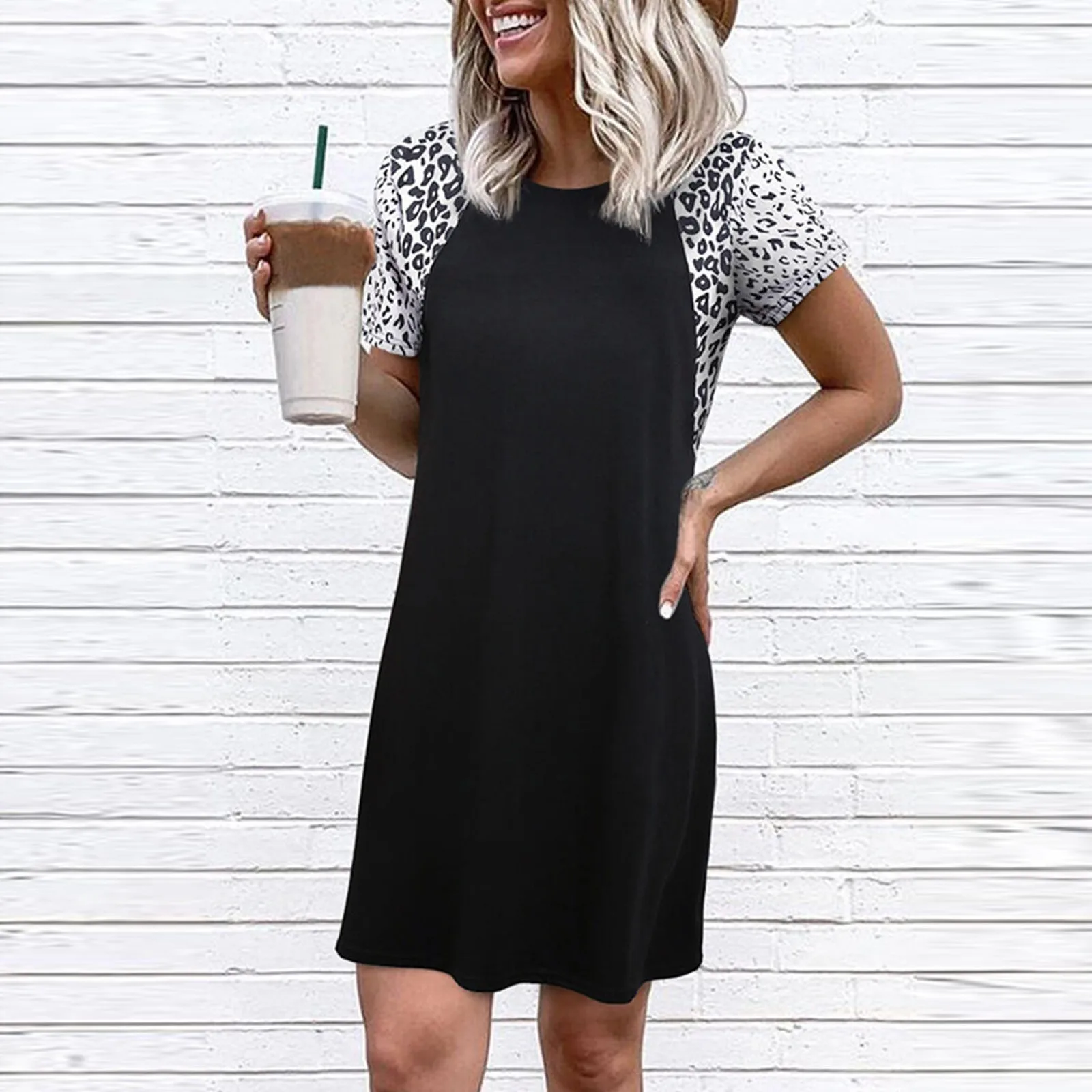 New Leopard Stitching Midi Dress Women 2022 Fashion O Neck Shirts Dress Lounge Wear Loose Comfy Short Sleeve Casual Dress Female
New Leopard Stitching Midi Dress Women 2022 Fashion O Neck Shirts Dress Lounge Wear Loose Comfy Short Sleeve Casual Dress Female
