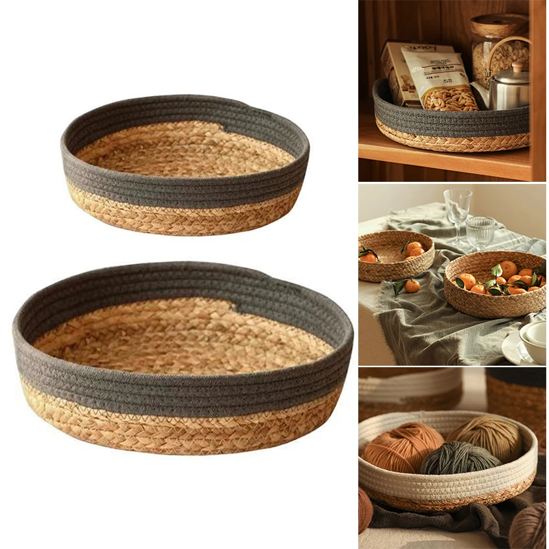 Handmade Woven Basket Multifunctional Round Straw Storage Basket Large Capacity Toys Organizer for Home Bathroom Storage Baskets
Handmade Woven Basket Multifunctional Round Straw Storage Basket Large Capacity Toys Organizer for Home Bathroom Storage Baskets