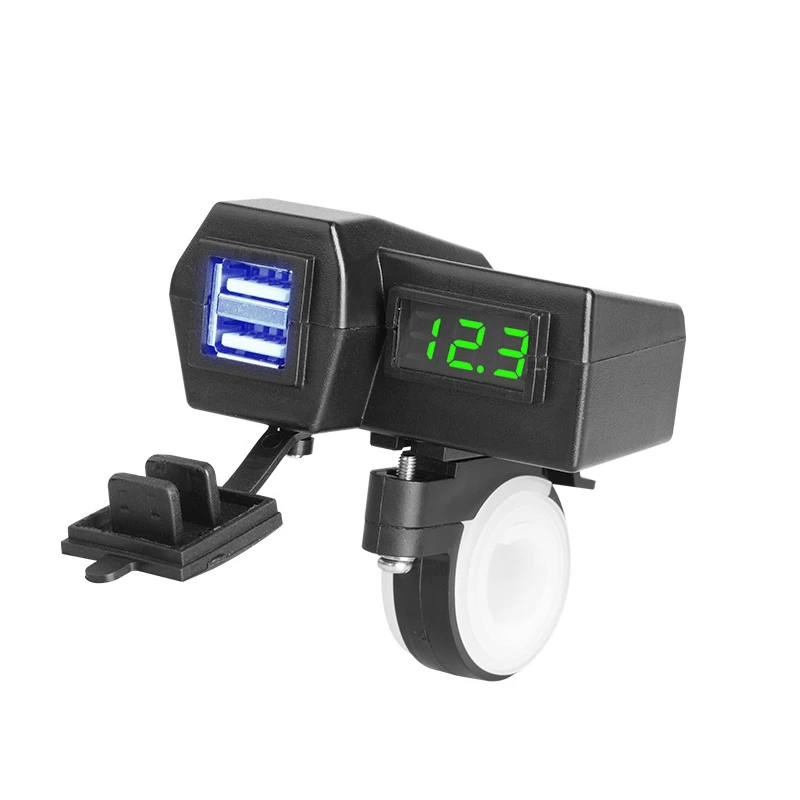 Multifunctional Motorcycle Dual USB Mobile Phone Charger Adapter With Voltmeter Silicone ABS Plastic Motorcycle Charging
Multifunctional Motorcycle Dual USB Mobile Phone Charger Adapter With Voltmeter Silicone ABS Plastic Motorcycle Charging