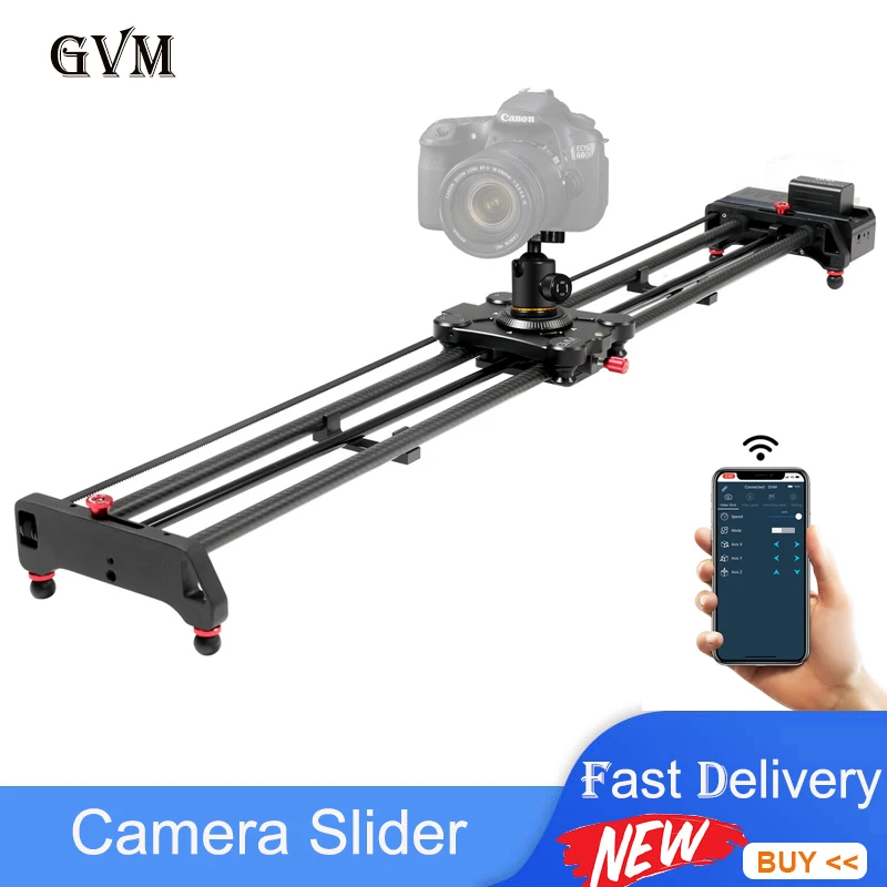 GVM Slider-80 80 см SLIDER-120 120 Professional Carbon Fiber механизированная камера Slider для DSLR камеры