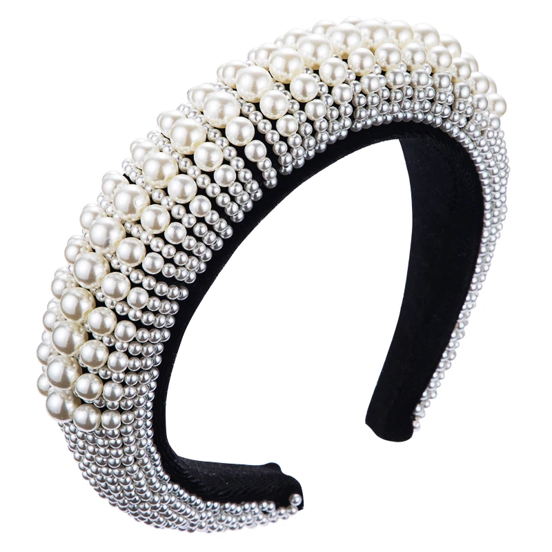 Za Brand Velvet Pearl Matador Padded Headbands Pearls Embellished Soft Velvet Headbands Women 4.2cm Wide Goth Wedding Headpiece
Za Brand Velvet Pearl Matador Padded Headbands Pearls Embellished Soft Velvet Headbands Women 4.2cm Wide Goth Wedding Headpiece