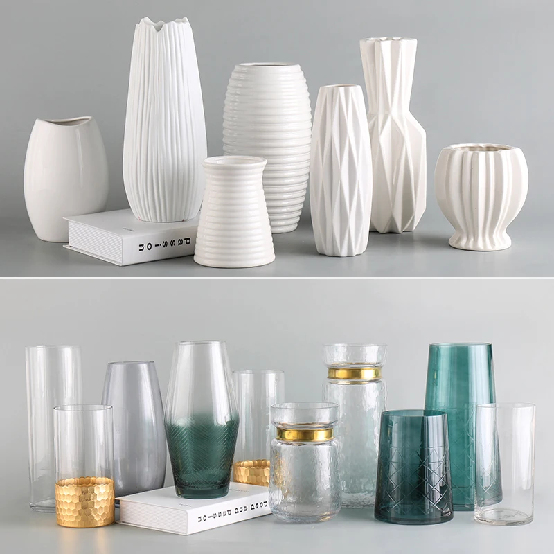 Tabletop Vases for Flowers Ceramic Terrarium Glass Containers Modern Nordic Tall Flower Vase Home Decoration White Vase
Tabletop Vases for Flowers Ceramic Terrarium Glass Containers Modern Nordic Tall Flower Vase Home Decoration White Vase