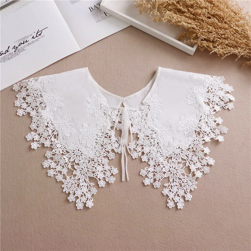 Lace Shawl Cape Summer White Multi-function Sunscreen with Skirt Bow Tie False Collar Shirt Women Detachable Collar Wholesale
Lace Shawl Cape Summer White Multi-function Sunscreen with Skirt Bow Tie False Collar Shirt Women Detachable Collar Wholesale