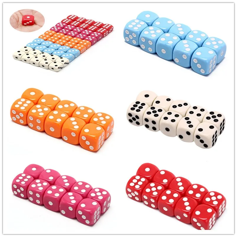 10Pcs 14mm Multicolor Acrylic Round Corner Dice 6 Sided Die Portable Table Games Dice
10Pcs 14mm Multicolor Acrylic Round Corner Dice 6 Sided Die Portable Table Games Dice
