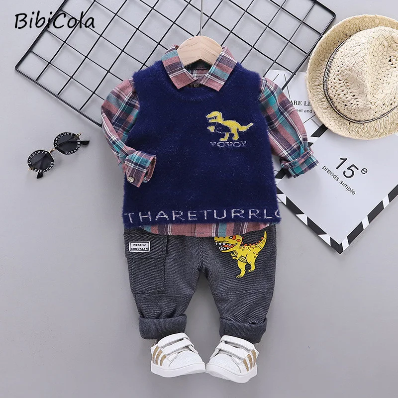 Spring Autumn Boys Casual Suits Boy Clothes Set Spring Fashion Cotton Long Sleeve Dinosaur 3pcs Suits
Spring Autumn Boys Casual Suits Boy Clothes Set Spring Fashion Cotton Long Sleeve Dinosaur 3pcs Suits