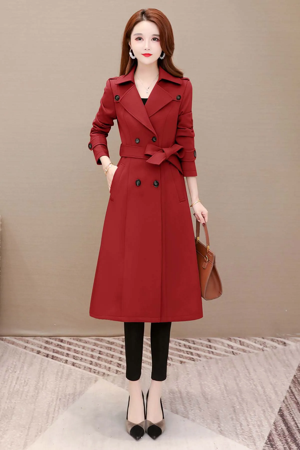 2021 new spring autumn women coat medium-long thin women casual dress coat for women
