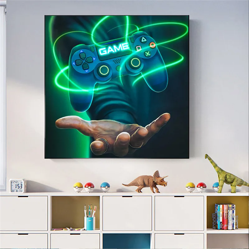 Colourful Gamer With Gamepad Canvas Paintings Modern Posters and Print Game Handle on The Wall for Boy Kid's Room Decor Picture
Colourful Gamer With Gamepad Canvas Paintings Modern Posters and Print Game Handle on The Wall for Boy Kid's Room Decor Picture