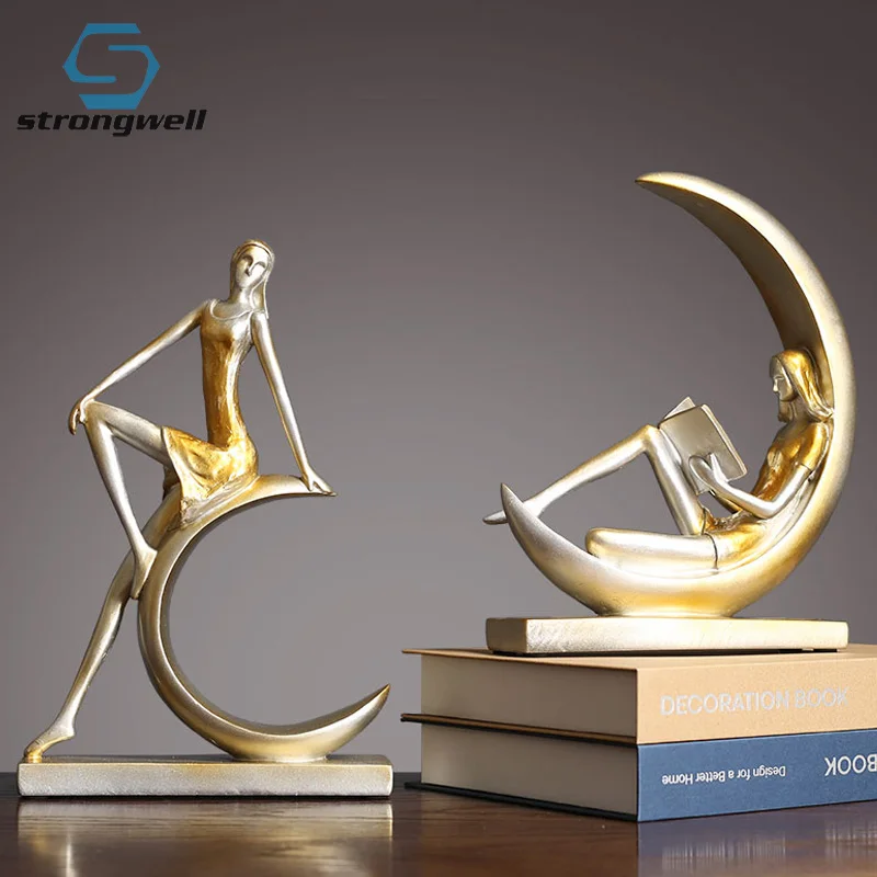 Strongwell современная девушка для чтения абстрактная скульптура Луна статуэтки Смола ремесло статуя украшения украшение дома подарок на день ...
Strongwell современная девушка для чтения абстрактная скульптура Луна статуэтки Смола ремесло статуя украшения украшение дома подарок на день ...