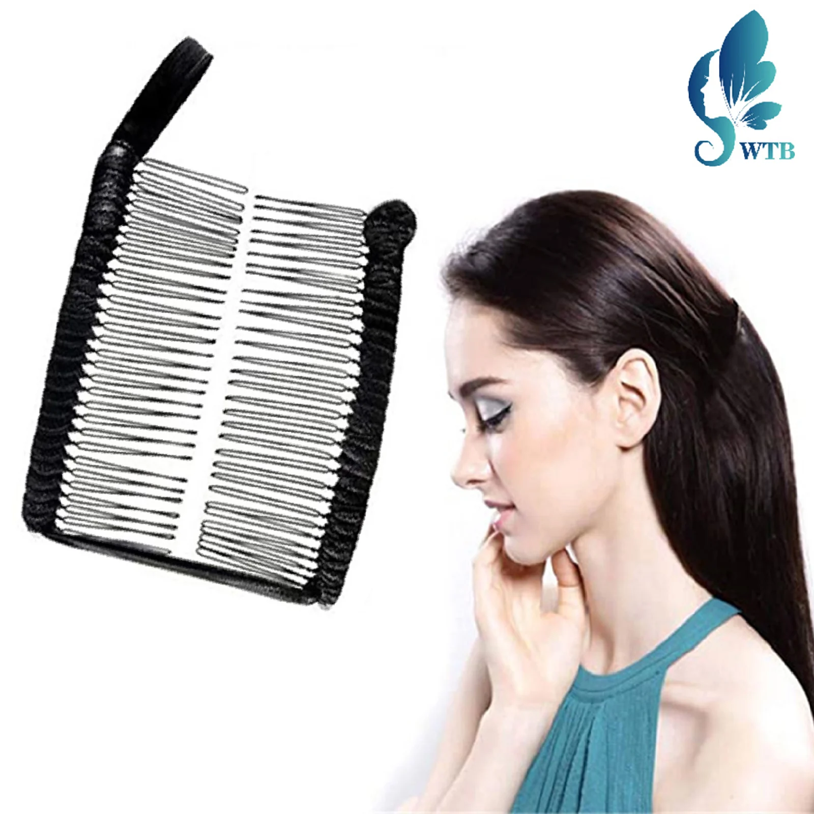WTB Thick Curly Hair Styling Tool Ponytail Bun Maker Accessories Easy Stretch Banana Clip Double Side Lazy Women Hair Comb
WTB Thick Curly Hair Styling Tool Ponytail Bun Maker Accessories Easy Stretch Banana Clip Double Side Lazy Women Hair Comb