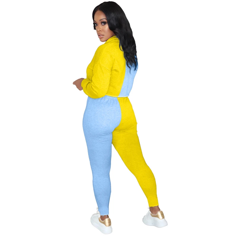Wholesale Two Piece Sets Women Outfits Patchwork Long Sleeve Crop Top Pants Sets Sport Leggings Womens Tracksuit Dropshipping
Wholesale Two Piece Sets Women Outfits Patchwork Long Sleeve Crop Top Pants Sets Sport Leggings Womens Tracksuit Dropshipping