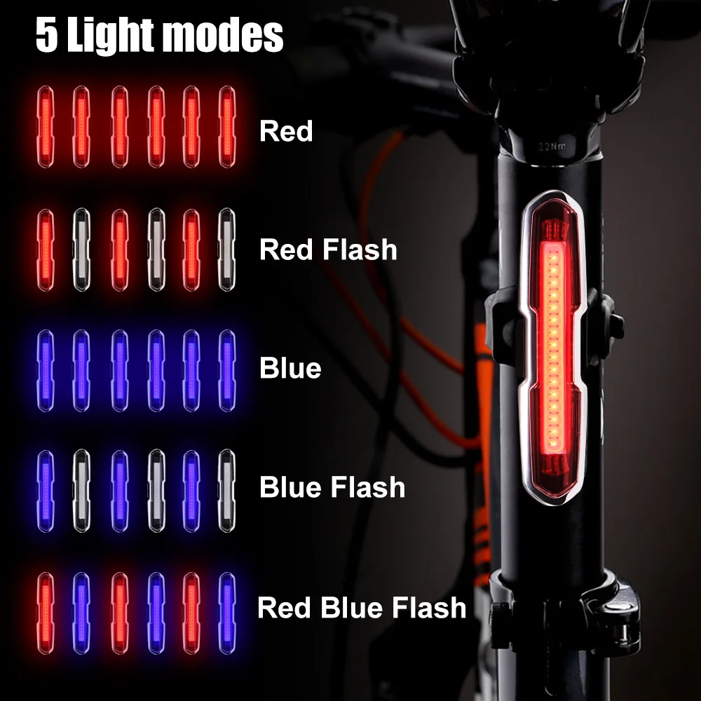 Bike Bicycle Light COB Taillight Rear Tail Safety Warning Cycling Portable Light USB Rechargeable Ciclismo Bike Accessories
Bike Bicycle Light COB Taillight Rear Tail Safety Warning Cycling Portable Light USB Rechargeable Ciclismo Bike Accessories