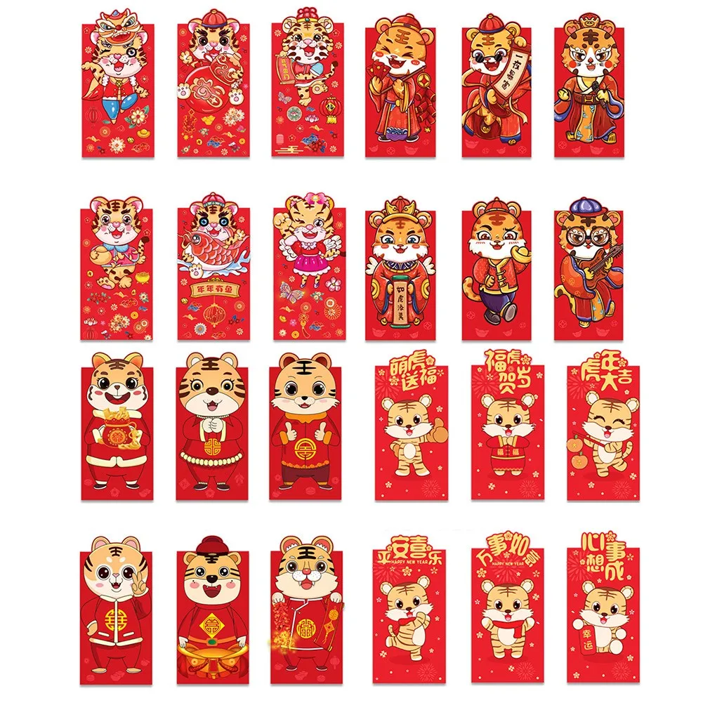 6pcs Red Envelopes 2022 Year Of The Tiger Cartoon Chinese New Year Red Envelope Tiger Patterns For 2022 Spring Festival
6pcs Red Envelopes 2022 Year Of The Tiger Cartoon Chinese New Year Red Envelope Tiger Patterns For 2022 Spring Festival