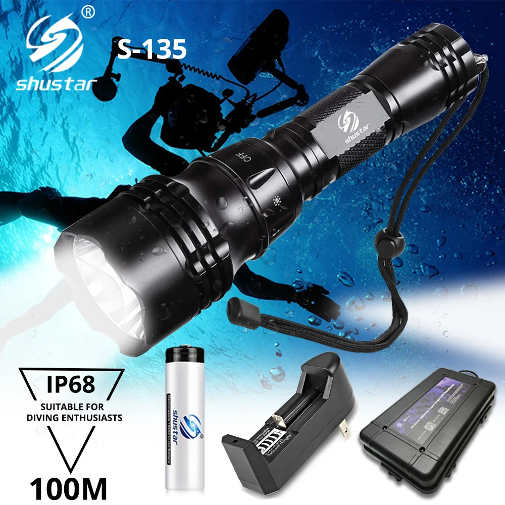 Professional Diving LED Flashlight Underwater Lights IP68 Waterproof Rating Dive Light 5 Lighting Modes for Diving Activities
Professional Diving LED Flashlight Underwater Lights IP68 Waterproof Rating Dive Light 5 Lighting Modes for Diving Activities