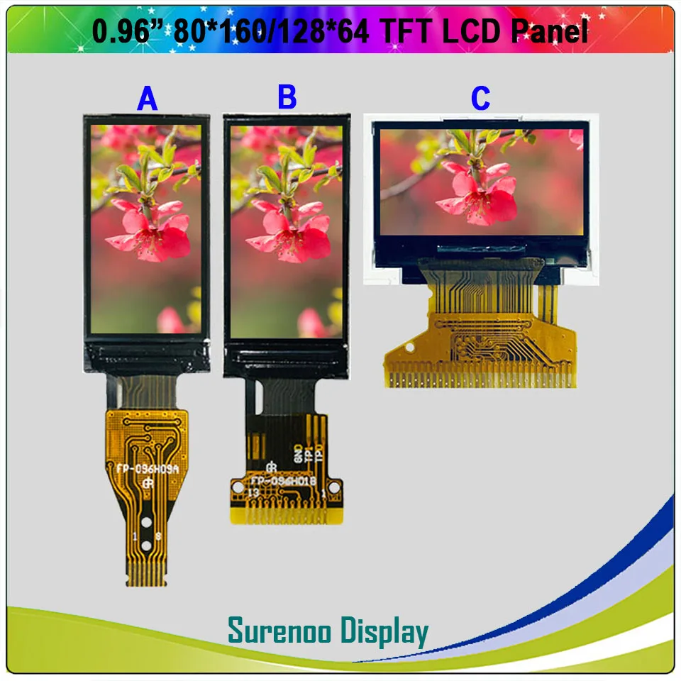Драйвер ST7735 0 96 дюйма 80*160/128*64 серия SPI / 8_Bit MCU TFT ЖК модуль панель дисплея