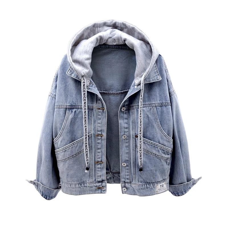 Spring Autumn Korea Fashion Women Long Sleeve Loose Blue Denim Coat Big Pocket Hooded Casual Jacke Femme short Coats S790
Spring Autumn Korea Fashion Women Long Sleeve Loose Blue Denim Coat Big Pocket Hooded Casual Jacke Femme short Coats S790