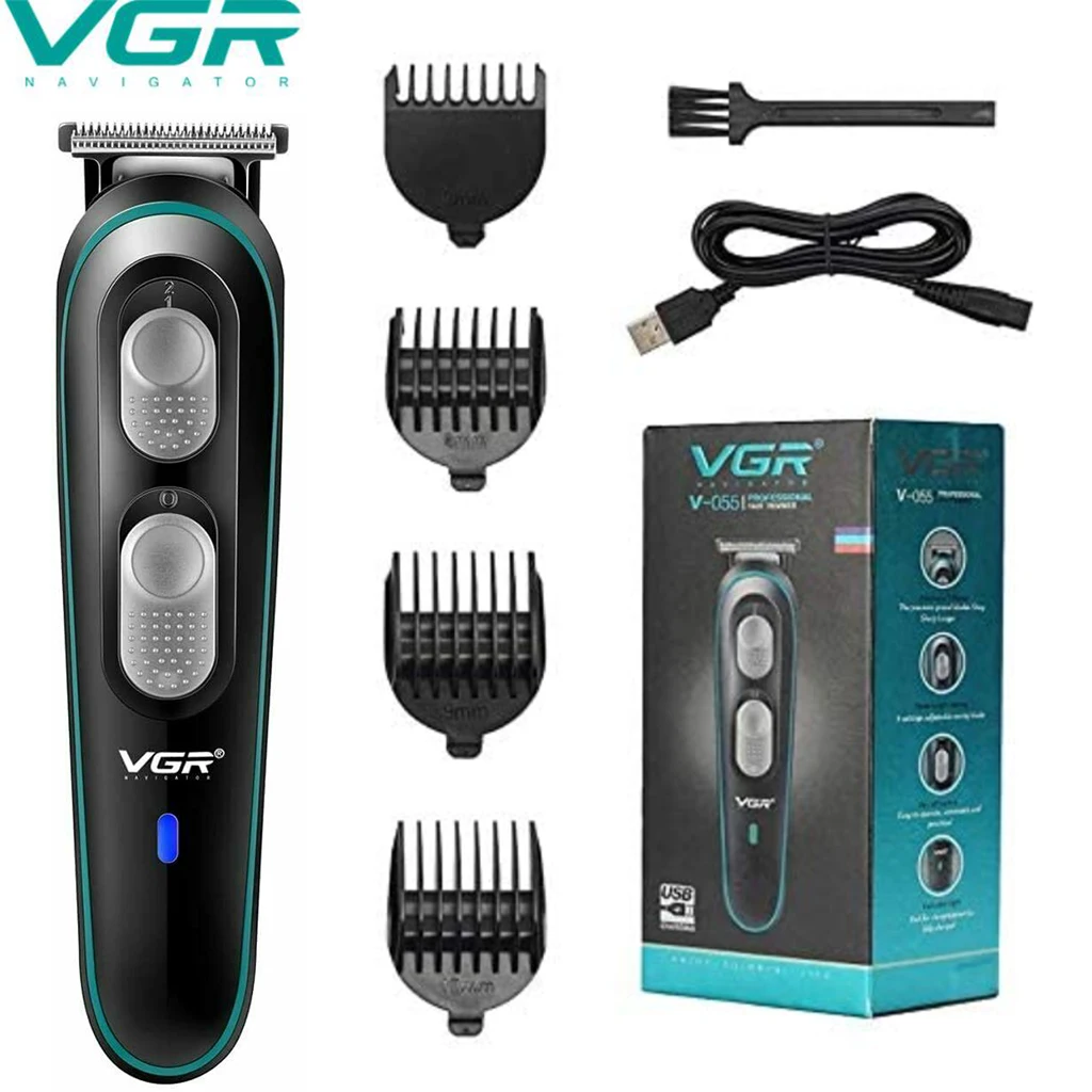 VGR Waterproof Electric Hair Clipper USB Rechargeable Beard Trimmer with Guide Combs Professional for Men Kids Baby Pet V055
VGR Waterproof Electric Hair Clipper USB Rechargeable Beard Trimmer with Guide Combs Professional for Men Kids Baby Pet V055