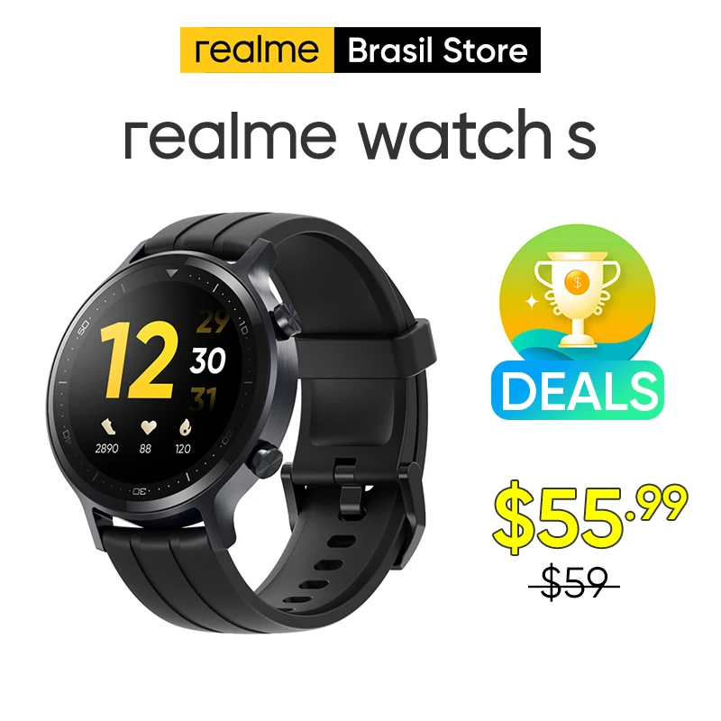 realme Watch S - Blood Oxygen Monitor | 15 Days Long Standby | 1.3" Auto Brightness Touchscreen | real-time heart rate monitor
realme Watch S - Blood Oxygen Monitor | 15 Days Long Standby | 1.3" Auto Brightness Touchscreen | real-time heart rate monitor