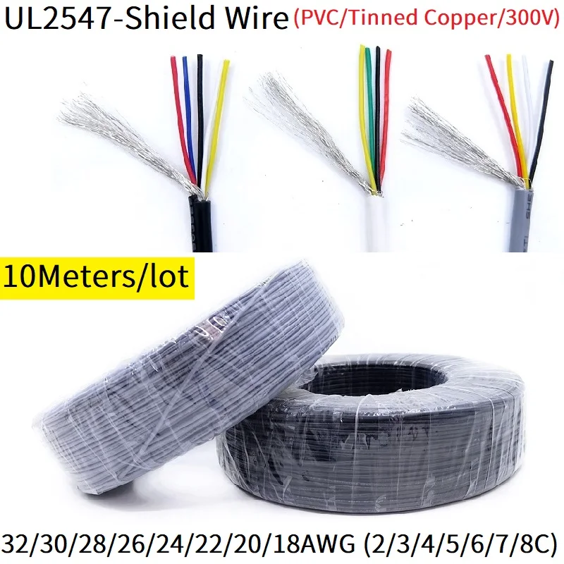 Экранированный провод медный 2-7 жил 32-20 AWG черный/серый UL2547
Экранированный провод медный 2-7 жил 32-20 AWG черный/серый UL2547