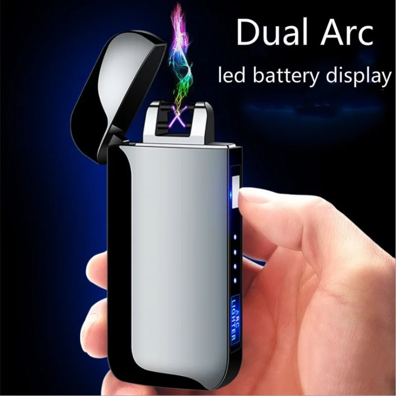 Excellent Gift USB Lighter Windproof LED Dual Arc Lighter Flameless Electronic Rechargeable Electric Lighter Dual Power
Excellent Gift USB Lighter Windproof LED Dual Arc Lighter Flameless Electronic Rechargeable Electric Lighter Dual Power