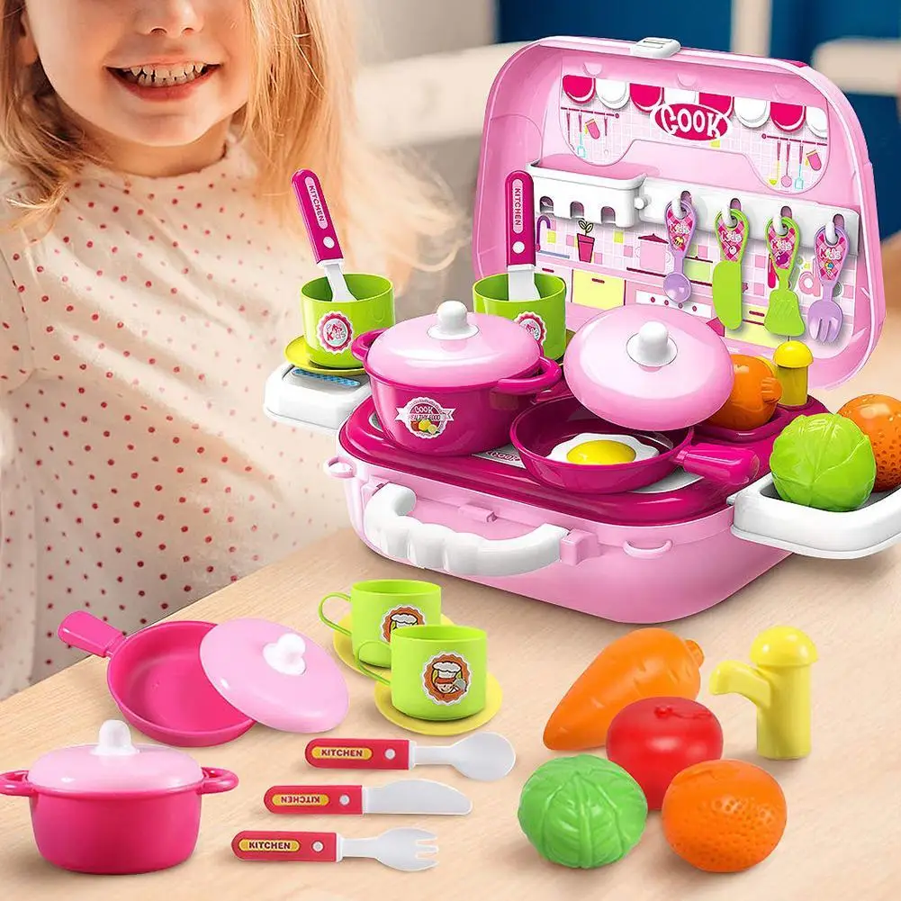 27Pcs/Set Children Kitchen Pretend Play Cooking Tableware with Suitcase Kids Toy Toddler Early Education Cognition Toys
27Pcs/Set Children Kitchen Pretend Play Cooking Tableware with Suitcase Kids Toy Toddler Early Education Cognition Toys