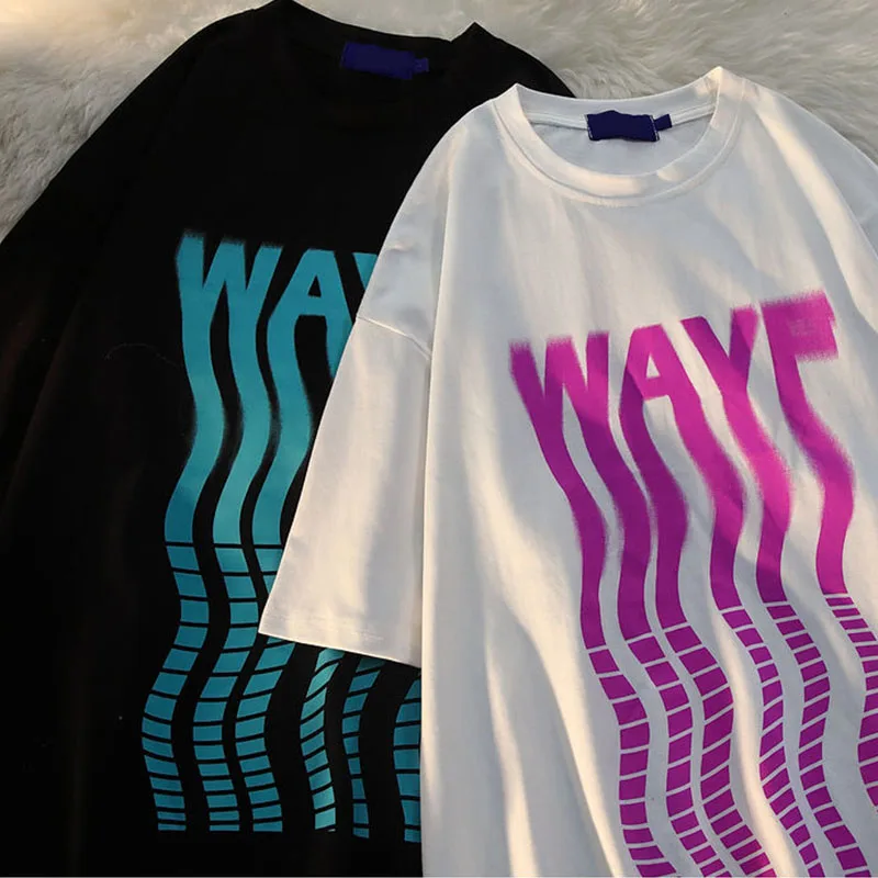 Women's t-shirts harajuku t-shirt vintage wave graphic punk clothes Short sleeve t-shirt O-neck top cotton Oversize Tops
Women's t-shirts harajuku t-shirt vintage wave graphic punk clothes Short sleeve t-shirt O-neck top cotton Oversize Tops