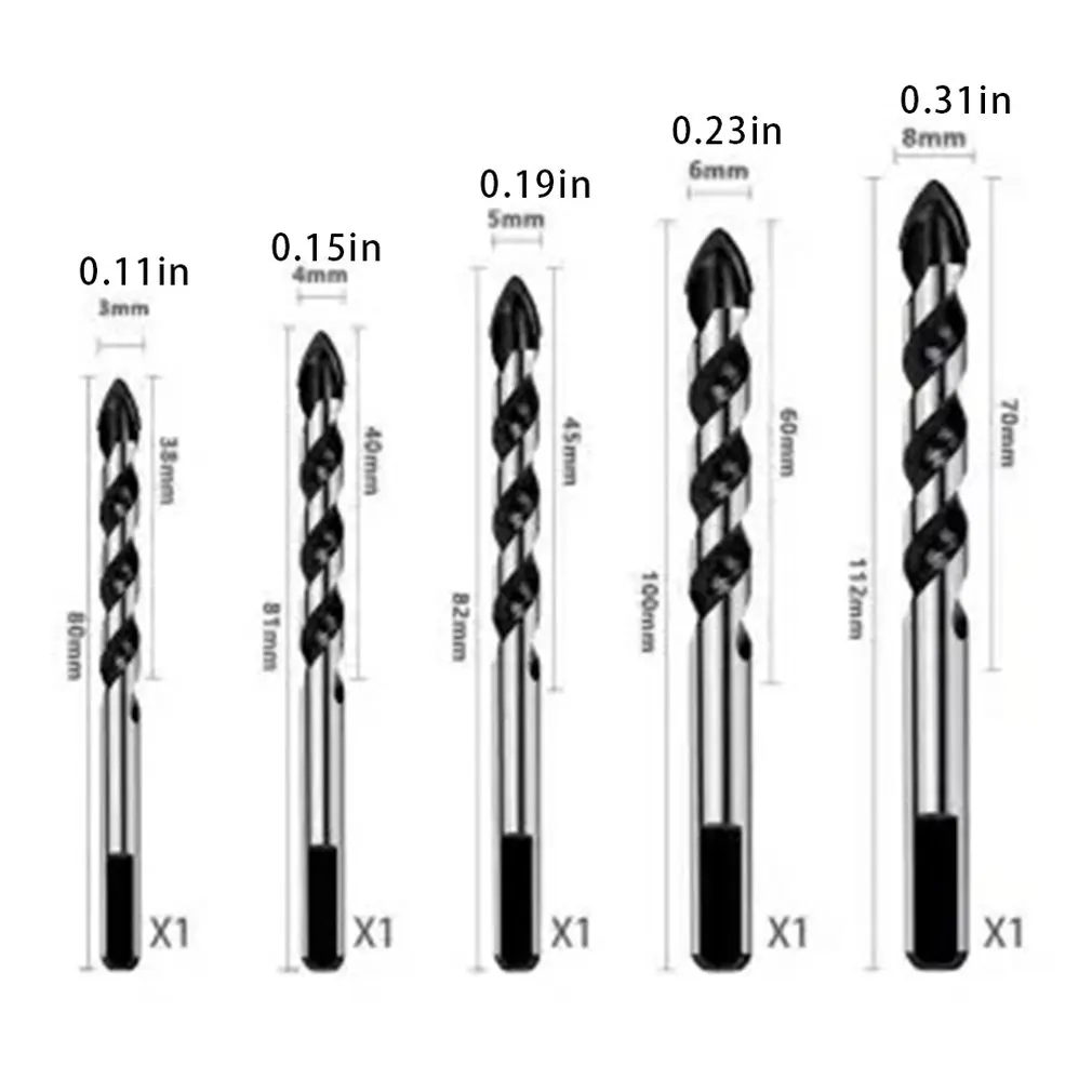 Black Ceramic Tile Glass Cement Wall Ceramic Alloy Drill Bit 3-8mm Diameter Multi-function Triangle Drill
Black Ceramic Tile Glass Cement Wall Ceramic Alloy Drill Bit 3-8mm Diameter Multi-function Triangle Drill