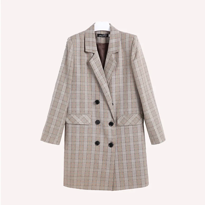 Women Blazers Autumn New Checked Suit Jacket Women Korean Version Temperament Casual Suit Women Work Clothes
Women Blazers Autumn New Checked Suit Jacket Women Korean Version Temperament Casual Suit Women Work Clothes